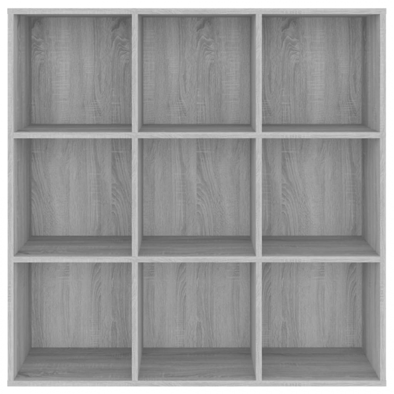 Bücherschrank Grau Sonoma-Eiche 98x29x97,5 cm