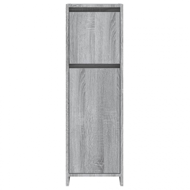 Badschrank Grau Sonoma 30x30x95 cm Holzwerkstoff