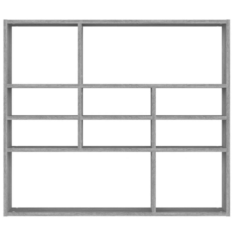 Wandregal Grau Sonoma 90x16x78 cm Holzwerkstoff