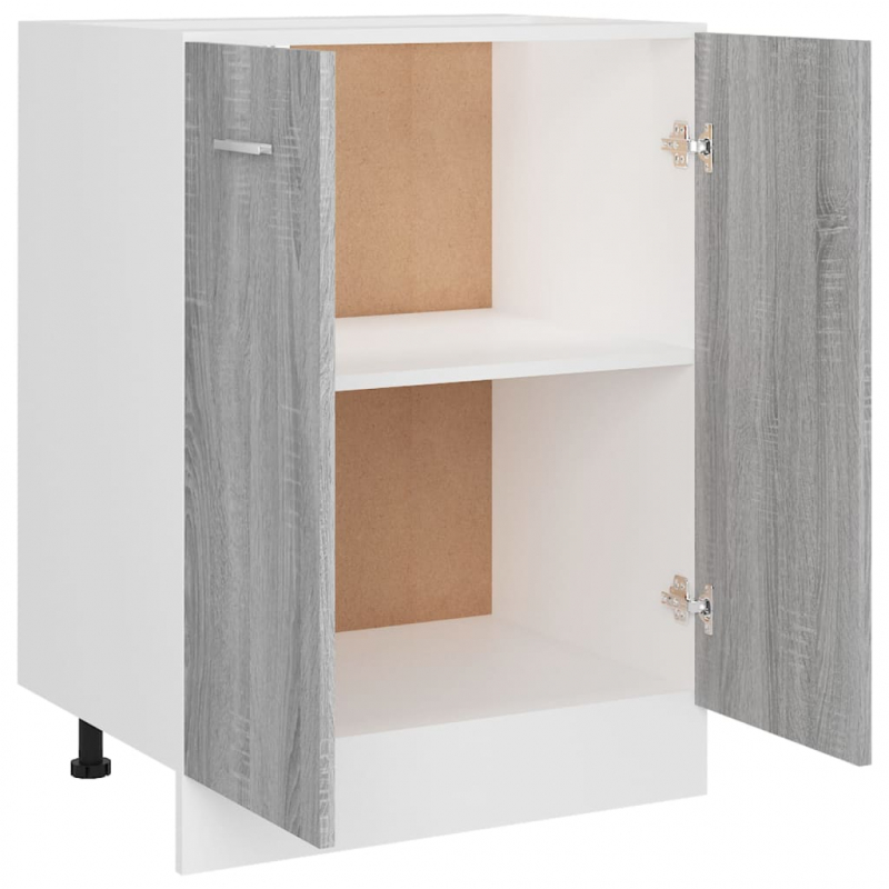 Unterschrank Lyon Grau Sonoma 60x46x81,5 cm Holzwerkstoff