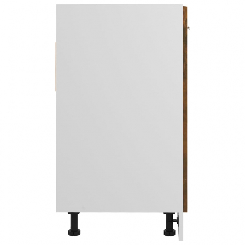 Spülenunterschrank Lyon Räuchereiche 80x46x81,5 cm Holzwerkstoff