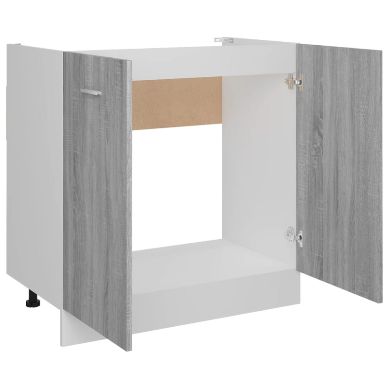 Spülenunterschrank Lyon Grau Sonoma 80x46x81,5 cm Holzwerkstoff
