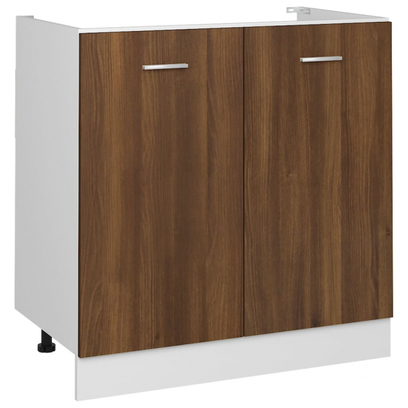 Spülenunterschrank Lyon Braun Eiche-Optik 80x46x81,5cm Holzwerkstoff