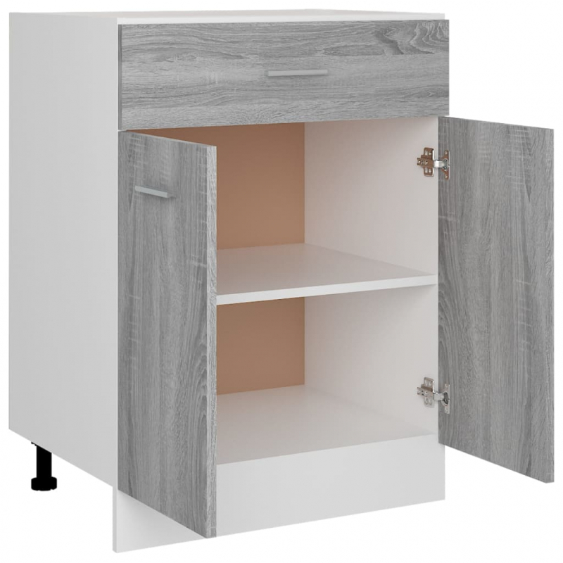 Unterschrank mit Schublade Lyon Grau Sonoma 60x46x81,5 cm