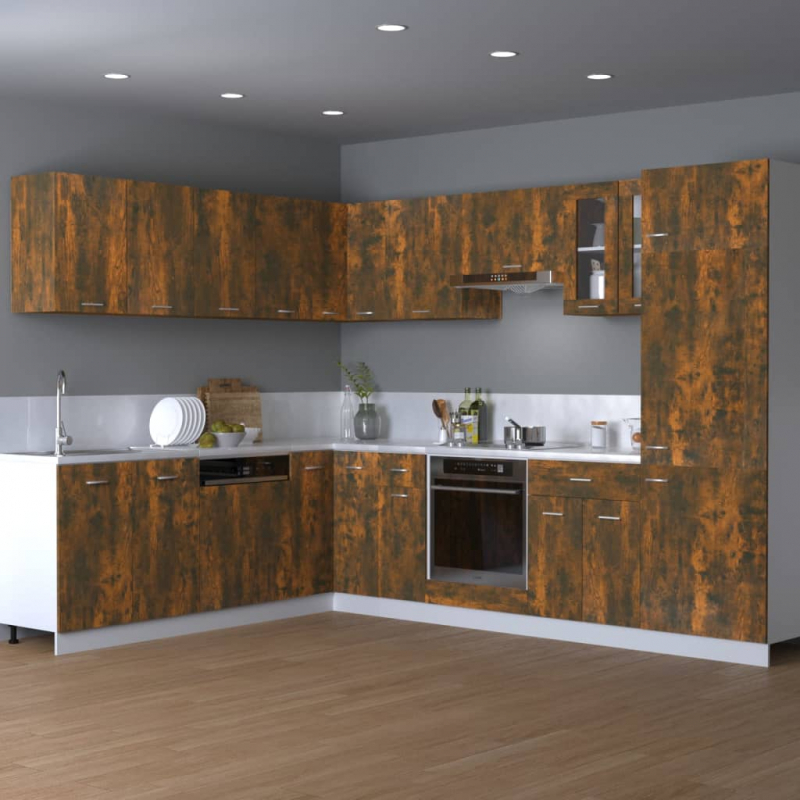 Hängeschrank Lyon Räuchereiche 80x31x60 cm Holzwerkstoff