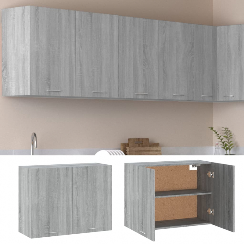 Hängeschrank Lyon Grau Sonoma 80x31x60 cm Holzwerkstoff