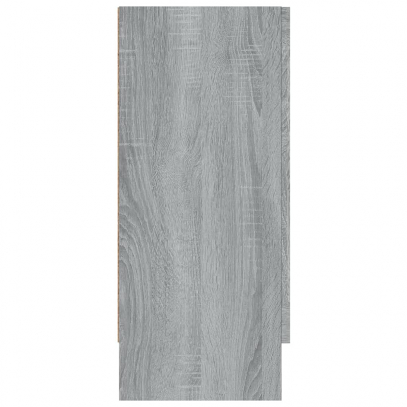 Vitrinenschrank Grau Sonoma 120x30,5x70 cm Holzwerkstoff