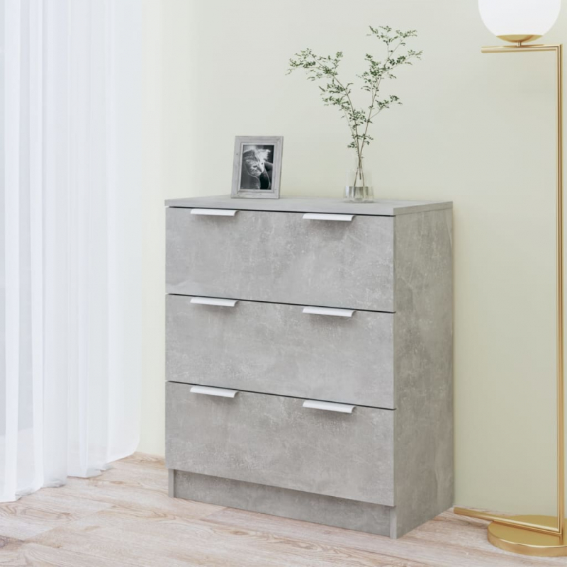 Sideboard Betongrau 60x30x70 cm Holzwerkstoff