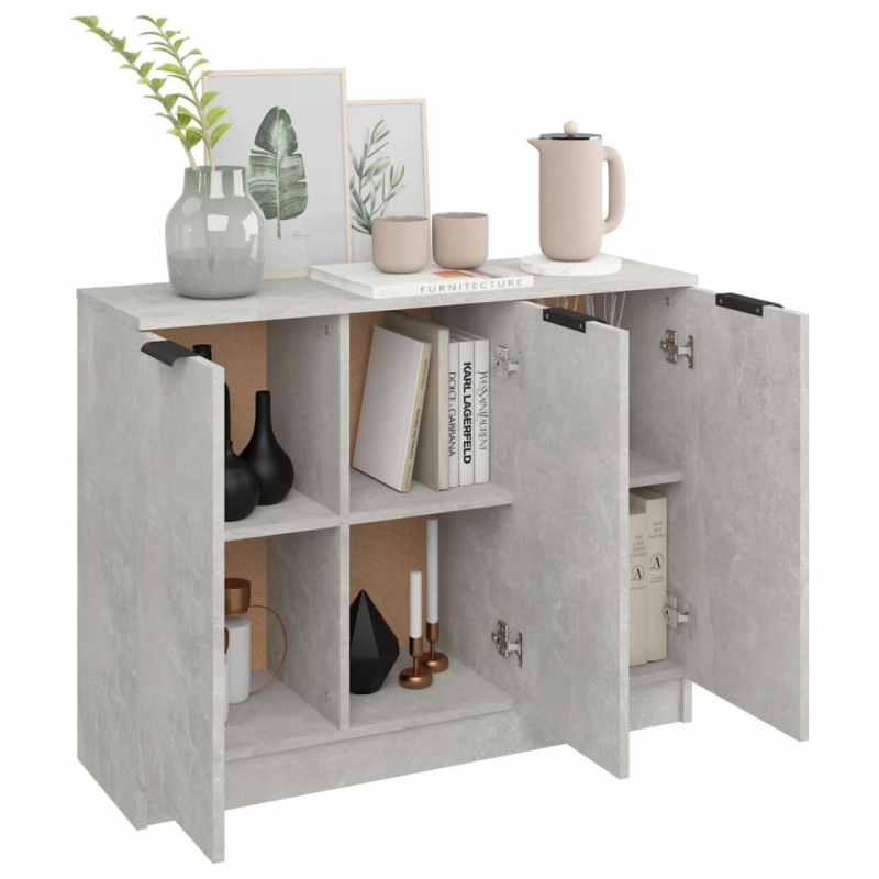 Sideboard Betongrau 90,5x30x70 cm Holzwerkstoff