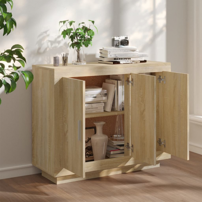 Sideboard Sonoma-Eiche 92x35x75 cm Holzwerkstoff