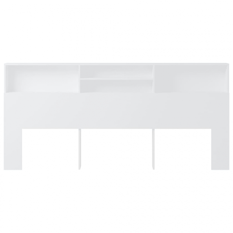 Kopfteil mit Ablagen Weiß 220x19x103,5 cm