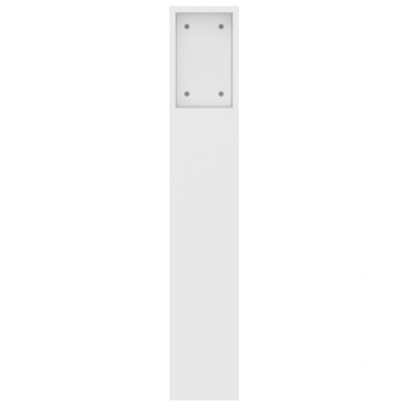 Kopfteil mit Ablagen Weiß 140x18,5x104,5 cm