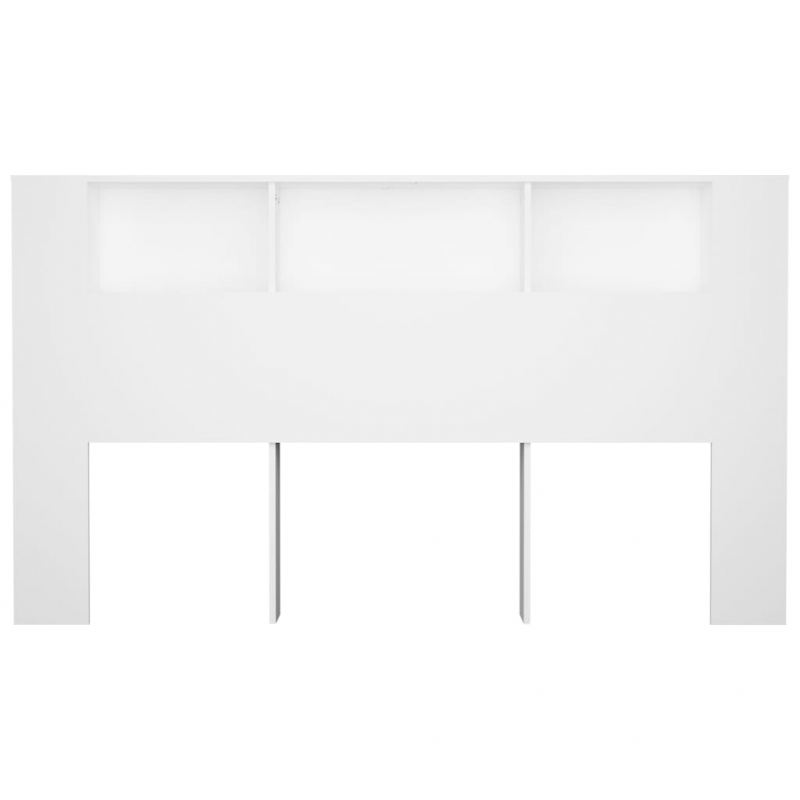 Kopfteil mit Ablagen Weiß 180x18,5x104,5 cm