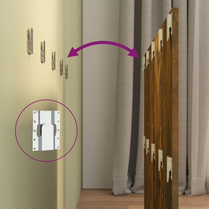 Kopfteil Räuchereiche 120x1,5x80 cm Holzwerkstoff