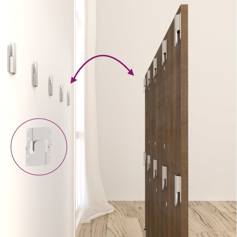 Kopfteil Braun Eichen-Optik 160x1,5x80 cm Holzwerkstoff