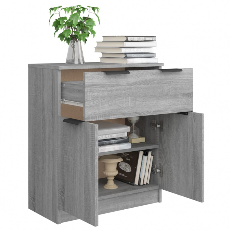 Sideboard Grau Sonoma 60x30x70 cm Holzwerkstoff