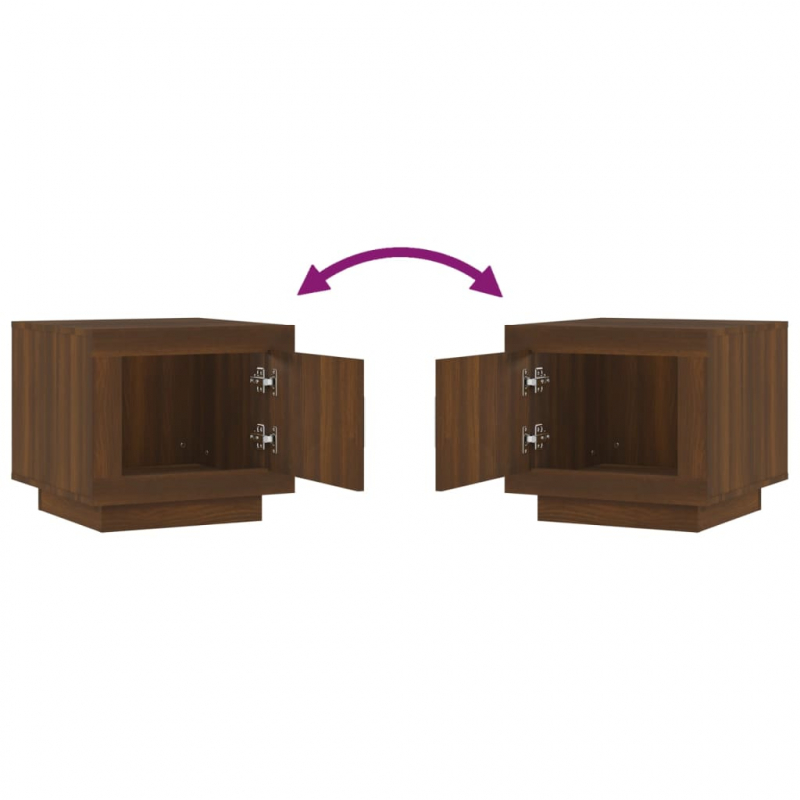 Couchtisch Braun Eichen-Optik 51x50x45 cm Holzwerkstoff