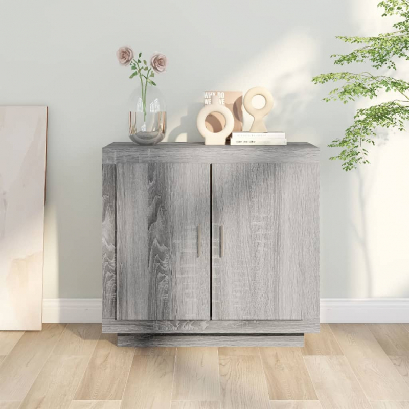 Sideboard Grau Sonoma 80x40x75 cm Holzwerkstoff