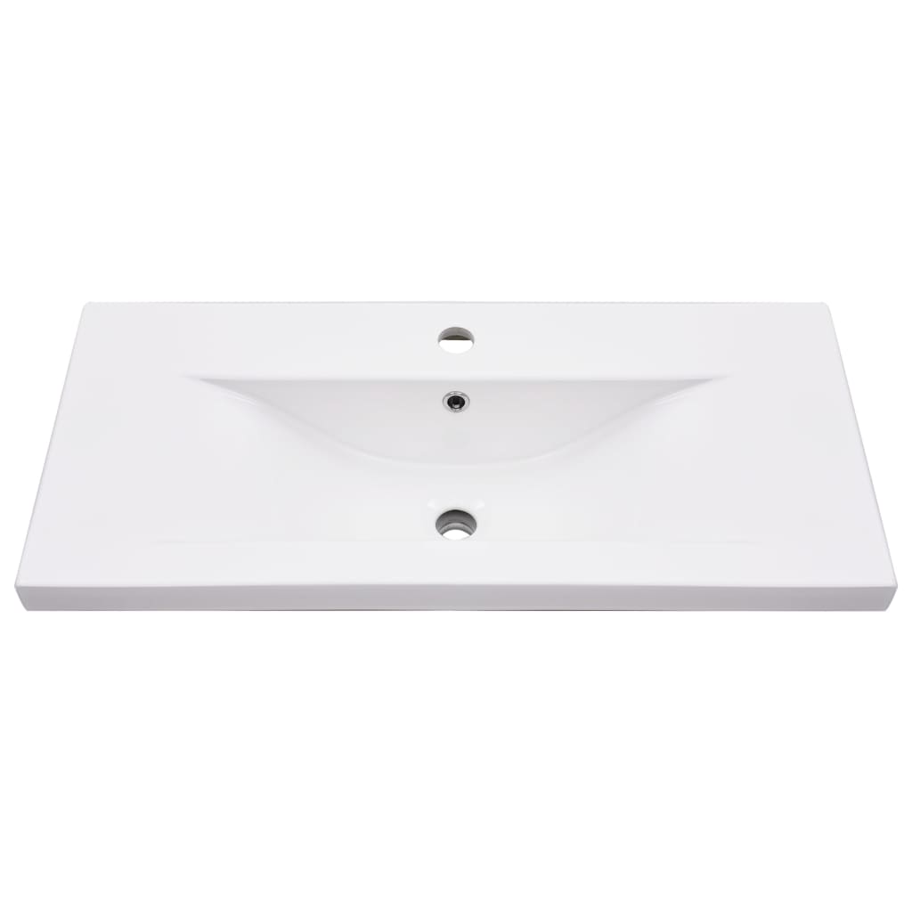 Badezimmer-Waschtischgestell mit Waschbecken Schwarz Eisen