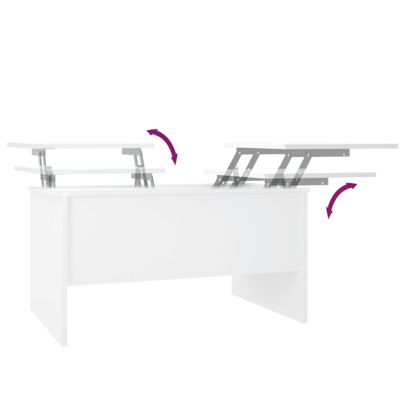 Couchtisch Weiß 80x50x42,5 cm Holzwerkstoff