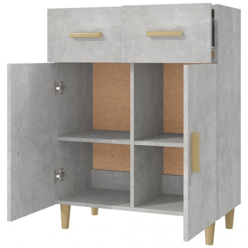 Sideboard Betongrau 69,5x34x89 cm Holzwerkstoff