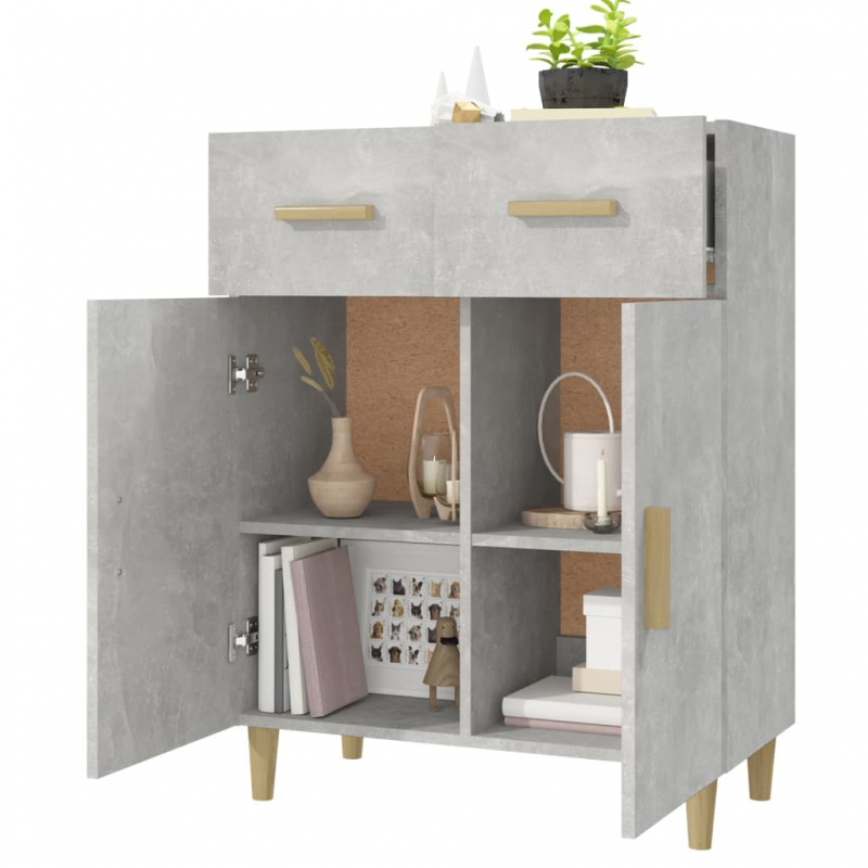 Sideboard Betongrau 69,5x34x89 cm Holzwerkstoff