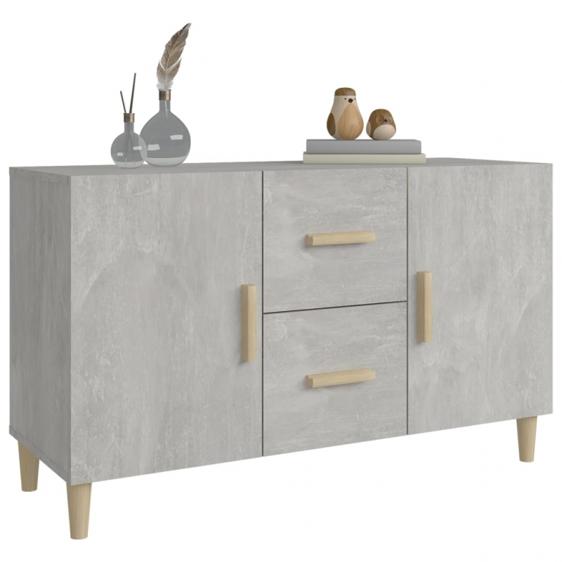 Sideboard Betongrau 100x36x60 cm Holzwerkstoff