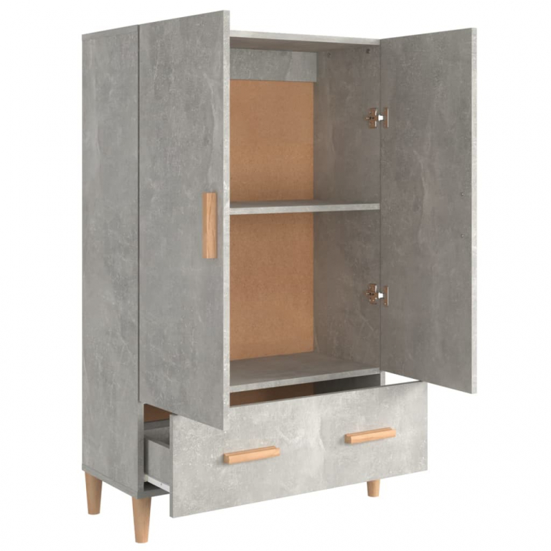 Highboard Betongrau 70x31x115 cm Holzwerkstoff