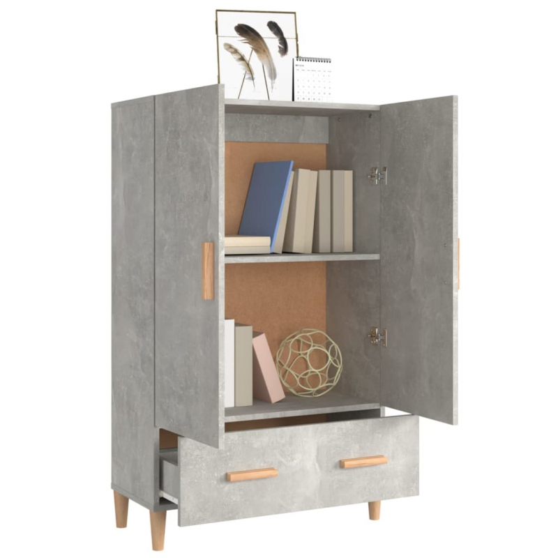 Highboard Betongrau 70x31x115 cm Holzwerkstoff
