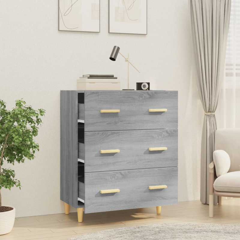 Sideboard Grau Sonoma 70x34x90 cm Holzwerkstoff