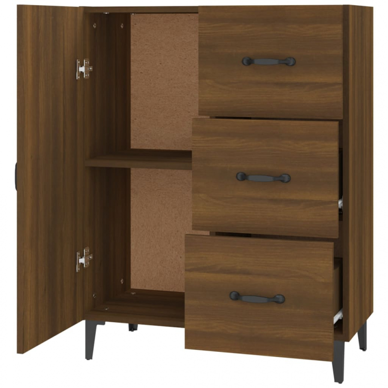 Sideboard Braun Eichen-Optik 69,5x34x90 cm Holzwerkstoff
