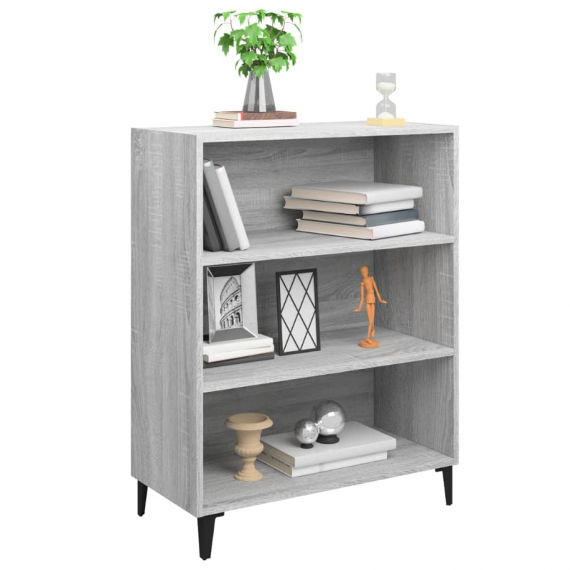 Sideboard Grau Sonoma 69,5x32,5x90 cm Holzwerkstoff