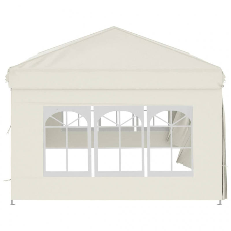 Partyzelt Faltbar mit Seitenwänden Creme 3x6 m
