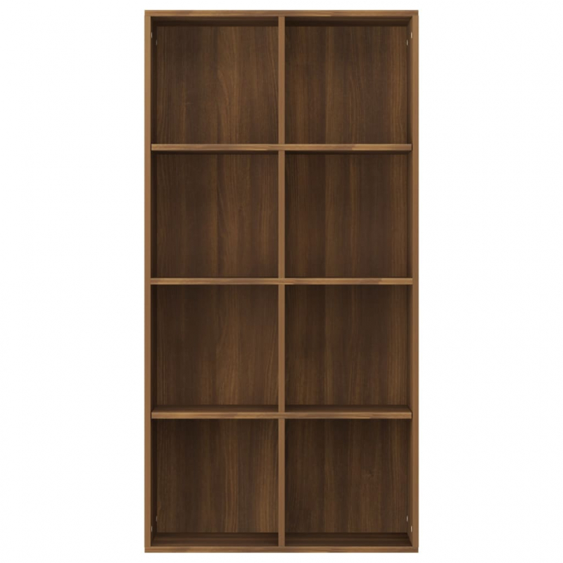 Bücherregal/Sideboard Braun Eiche 66×30×130 cm Holzwerkstoff