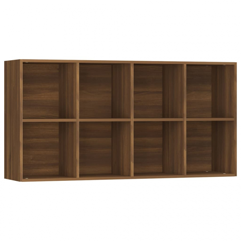 Bücherregal/Sideboard Braun Eiche 66×30×130 cm Holzwerkstoff