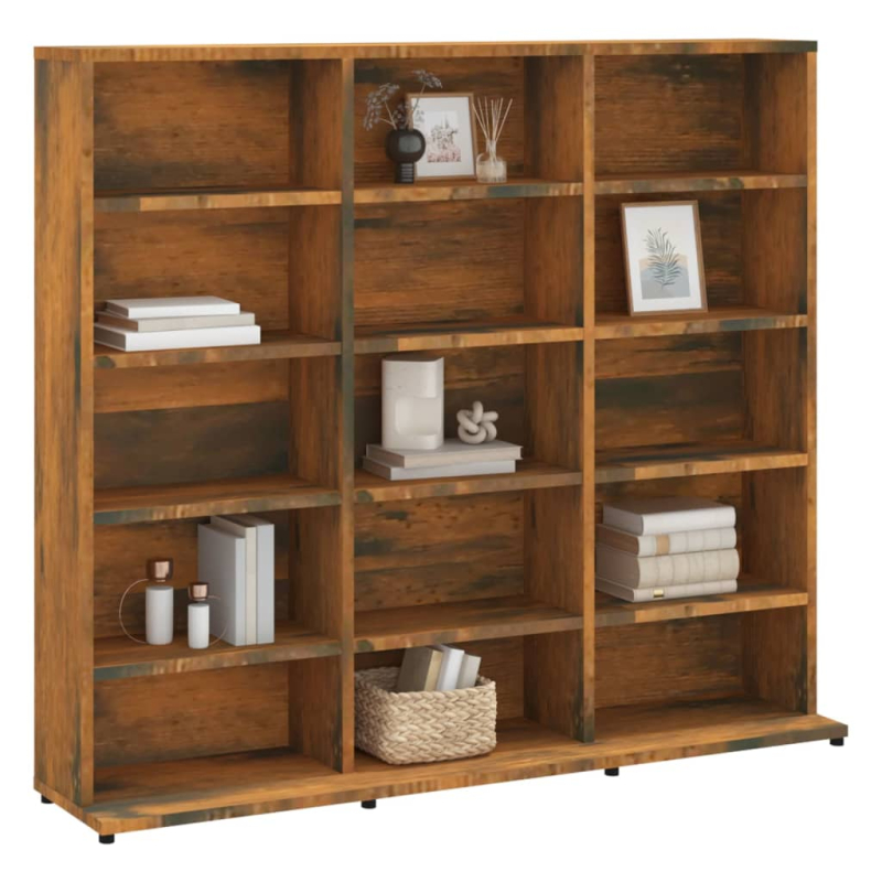 CD-Regal Räuchereiche 100x23x89,5 cm Holzwerkstoff