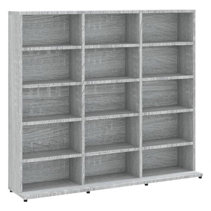 CD-Regal Grau Sonoma 100x23x89,5 cm Holzwerkstoff