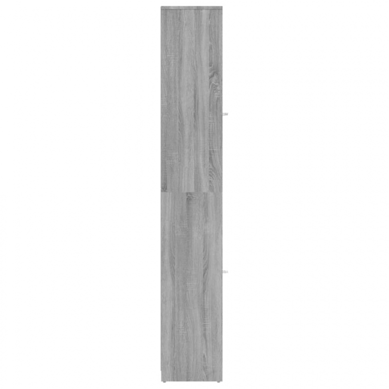 Badezimmerschrank Grau Sonoma 30x30x183,5 cm Holzwerkstoff