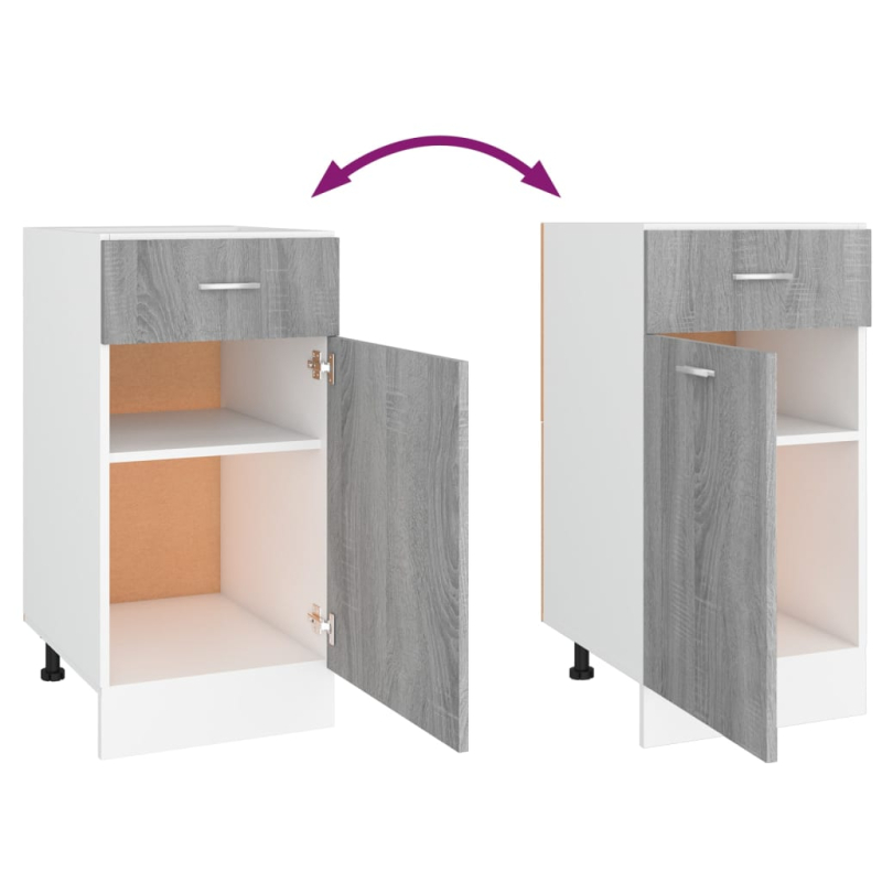 Unterschrank mit Schublade Lyon Grau Sonoma 40x46x81,5 cm