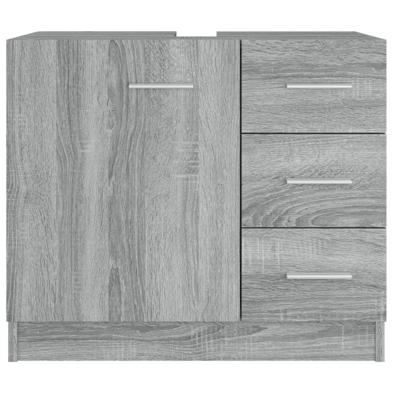 Waschbeckenschrank Grau Sonoma 63x30x54 cm Holzwerkstoff
