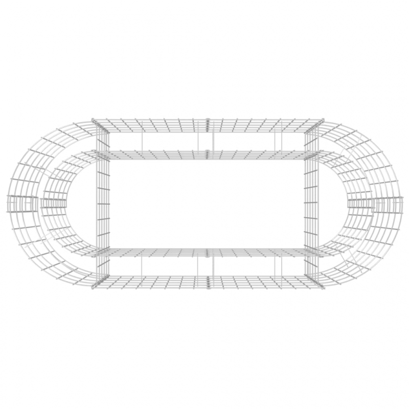 Gabionen-Hochbeet Verzinktes Eisen 120x50x50 cm