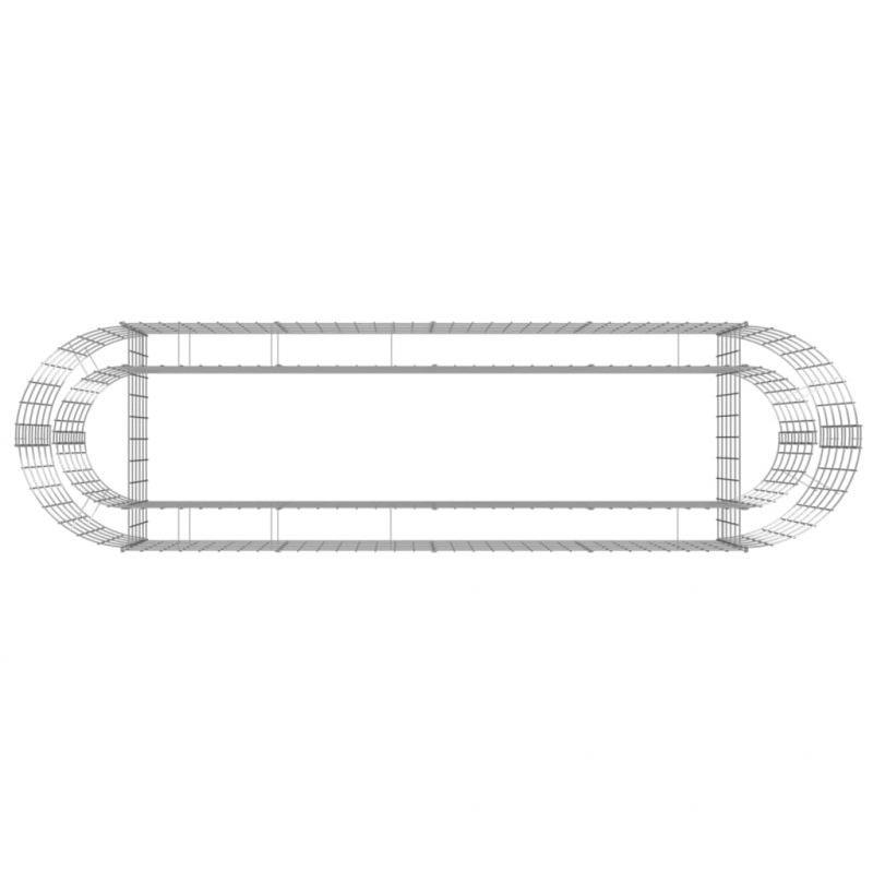 Gabionen-Hochbeet Verzinktes Eisen 190x50x50 cm