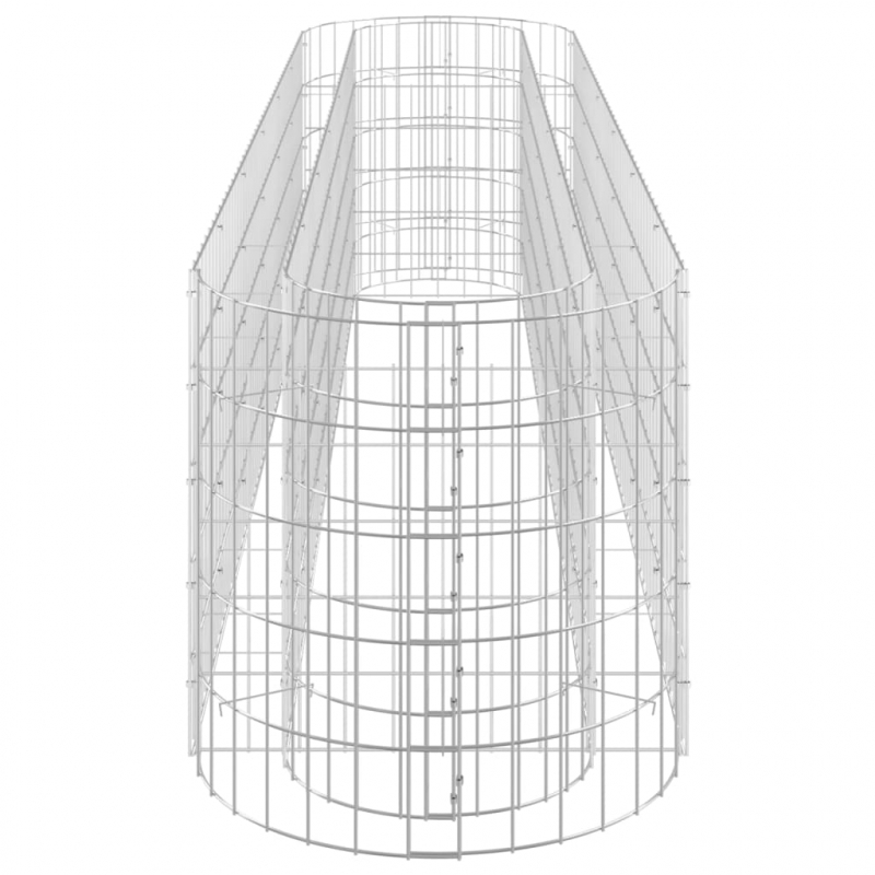 Gabionen-Hochbeet Verzinktes Eisen 260x50x50 cm
