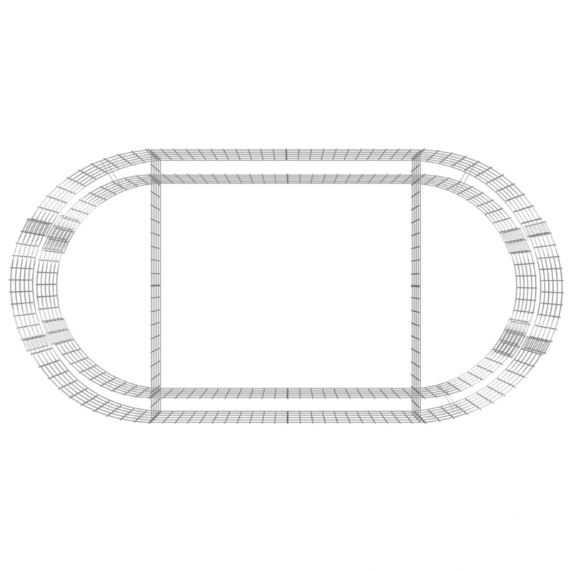 Gabionen-Hochbeet Verzinktes Eisen 200x100x50 cm