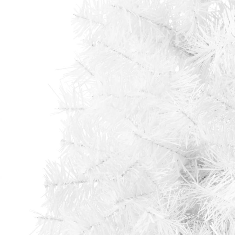 Künstlicher Halb-Weihnachtsbaum mit Ständer Schlank Weiß 150 cm