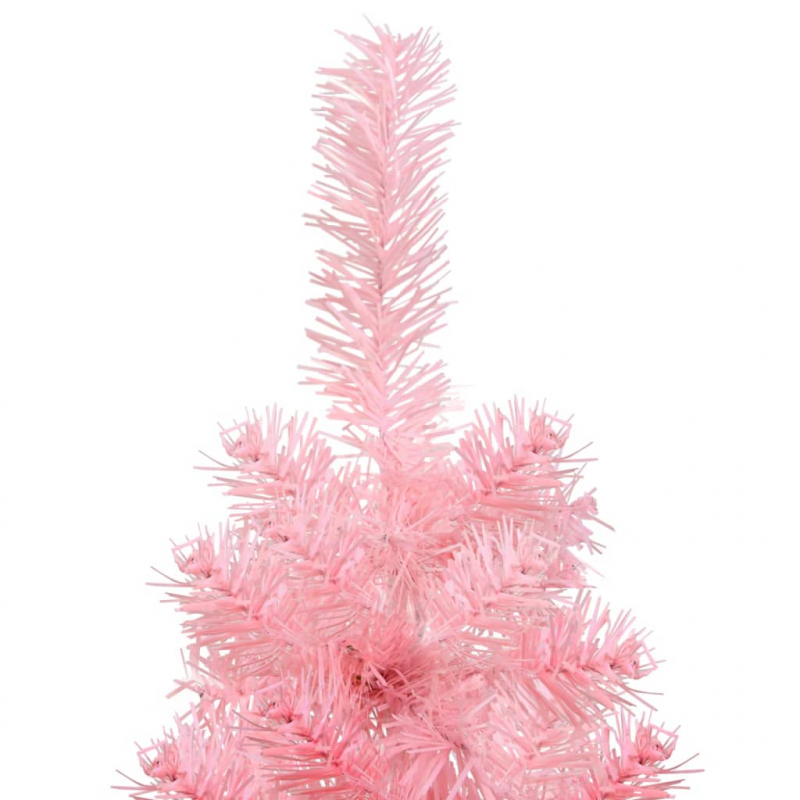Künstlicher Halb-Weihnachtsbaum mit Ständer Schlank Rosa 240 cm