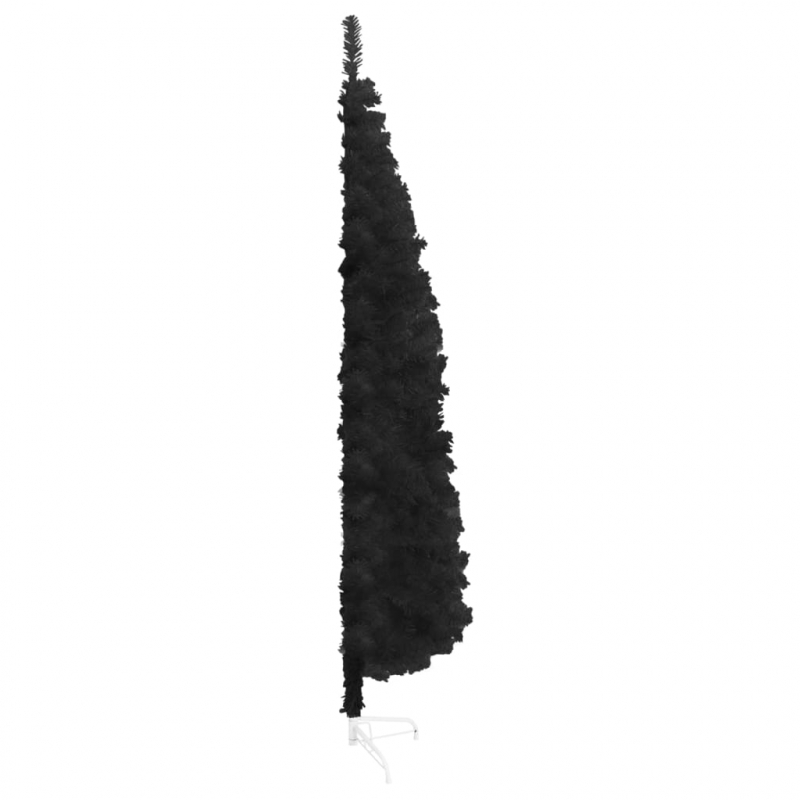 Künstlicher Halb-Weihnachtsbaum Ständer Schlank Schwarz 240 cm