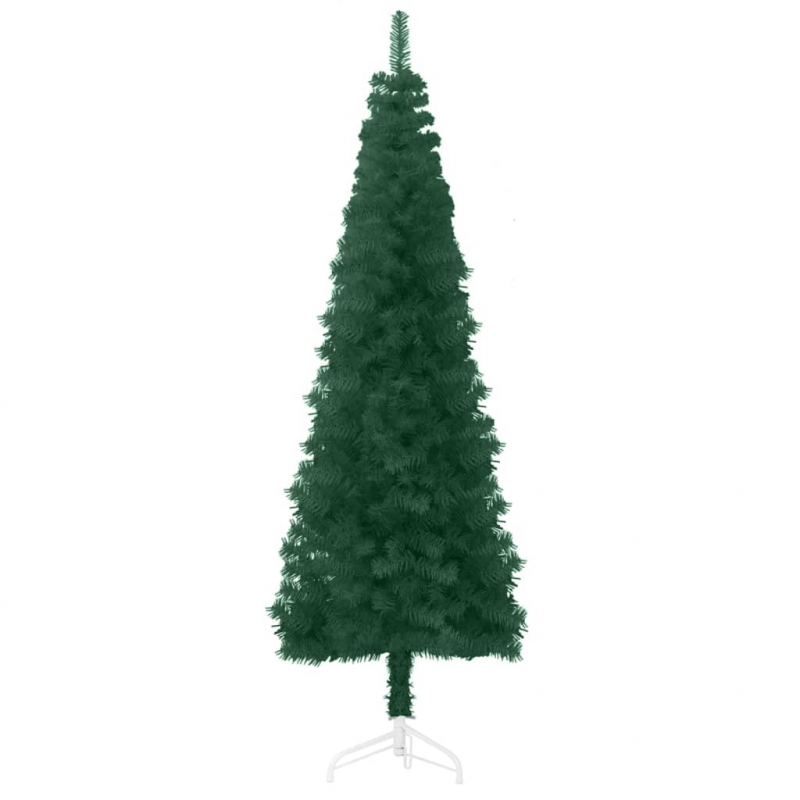 Künstlicher Halb-Weihnachtsbaum mit Ständer Schlank Grün 180 cm
