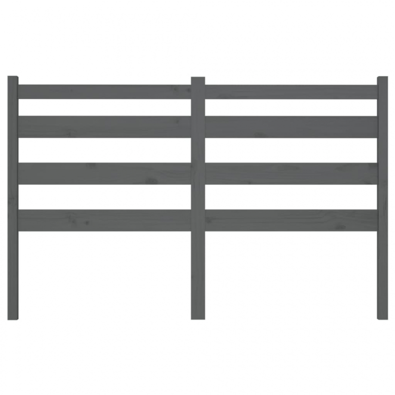 Kopfteil Grau 206x4x100 cm Massivholz Kiefer