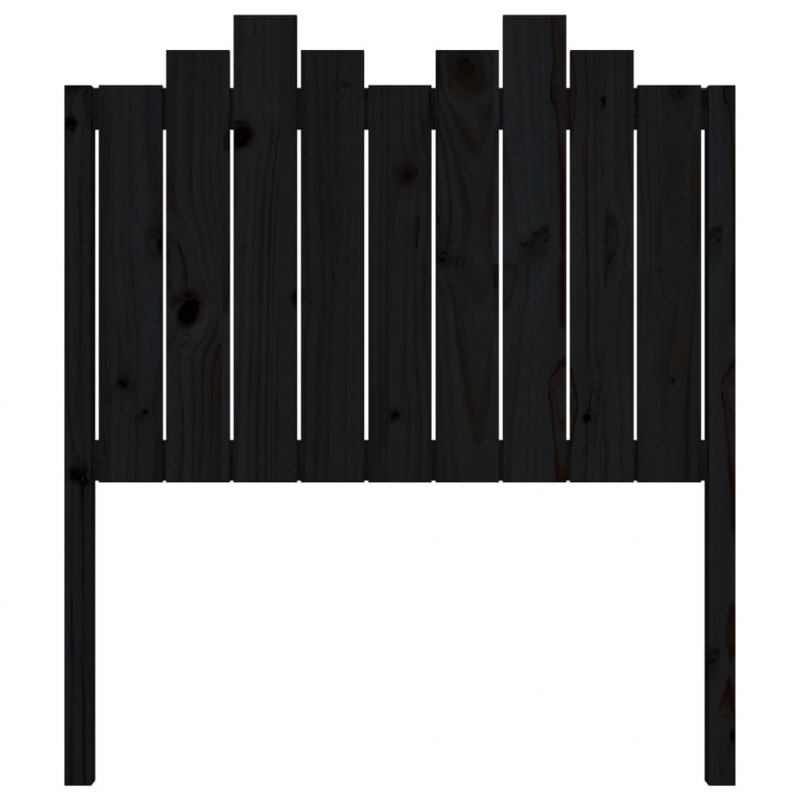 Kopfteil Schwarz 96x4x110 cm Massivholz Kiefer